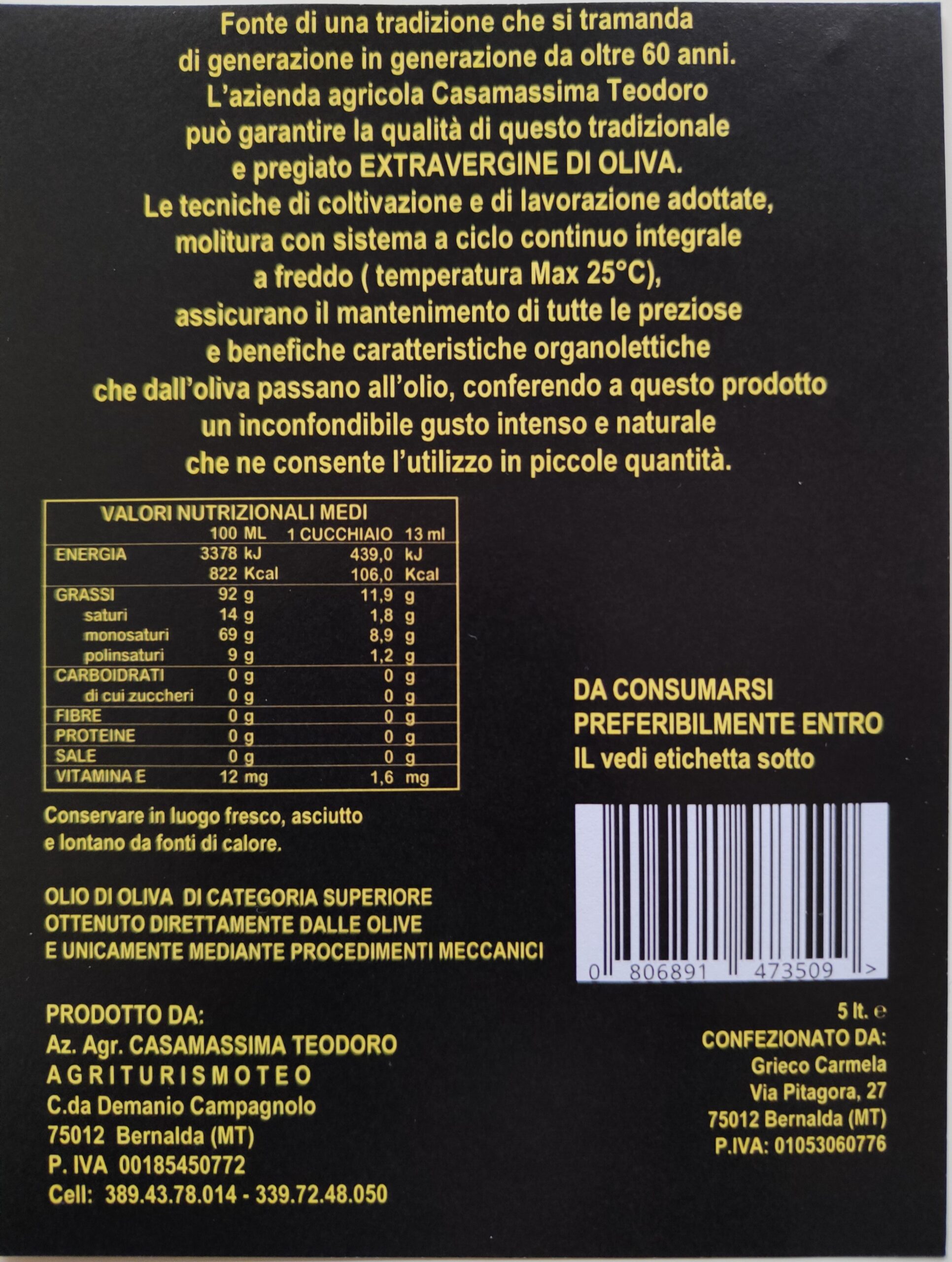 Olio extravergine d’oliva (Imballaggio da 20L) - immagine 4